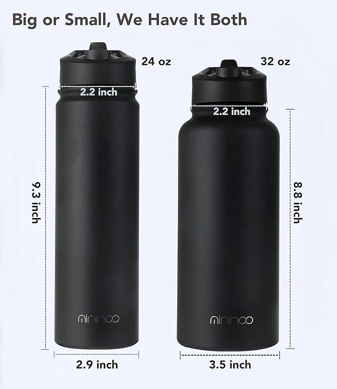 mininoo Insulated Stainless Steel Water Bottle - Image 3