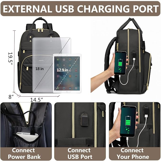 Laptop Backpack for Women Work Bag - Image 4