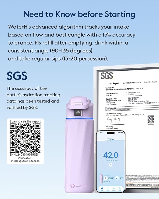 BOOST Smart Water Bottle that Reminds You to Drink, 24oz BPA-Free Stainless - Image 7