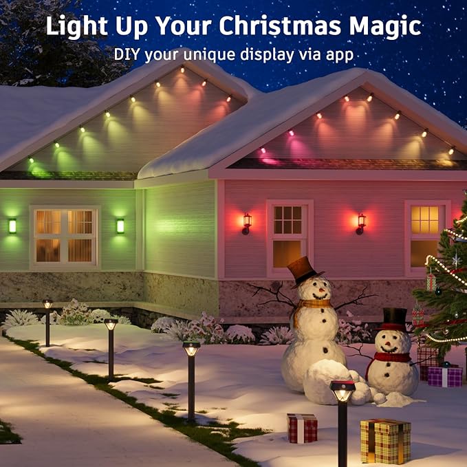 XMCOSY+ Smart Outdoor String Lights - 123ft RGBCWIC Patio Lights - Image 2