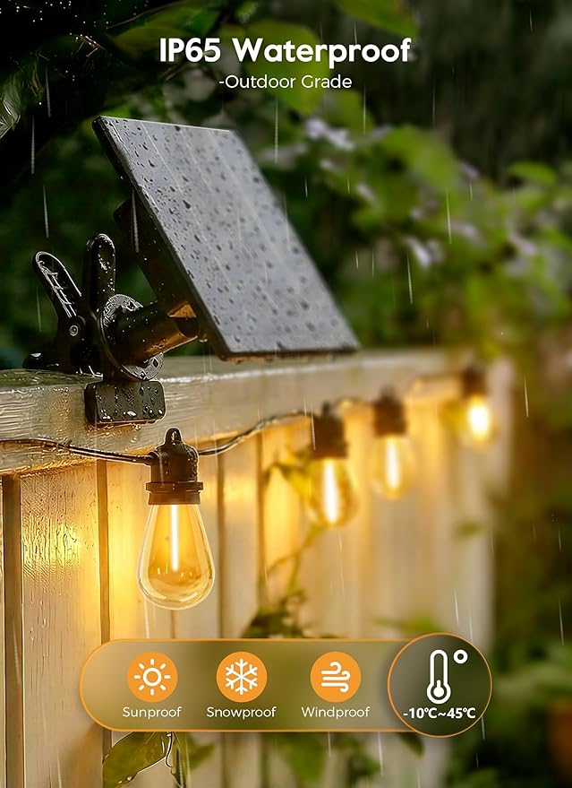 Minetom 79FT Solar String Lights Outdoor Waterproof, 24 LED S14 Shatterproof - Image 3