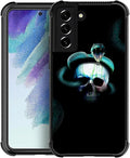 for Samsung Galaxy S21 FE Case, Skeleton Winding Snake Pattern Graphic Design by FKBRCL4U