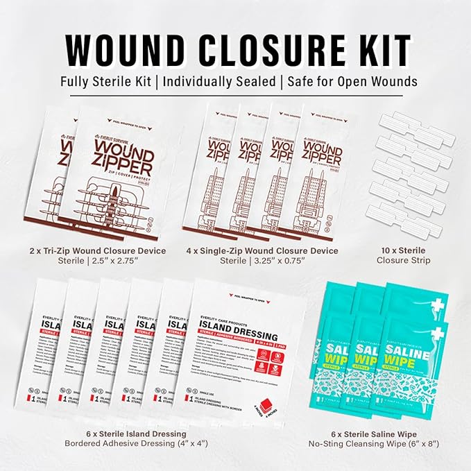EVERLIT CARE Wound Closure Kit | 28 Pcs All-in-One First Aid - Image 2