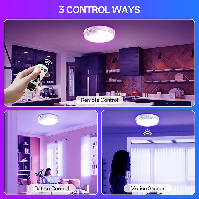 Homelist 2 Pack Rechargeable RGB Shower Light - Image 6