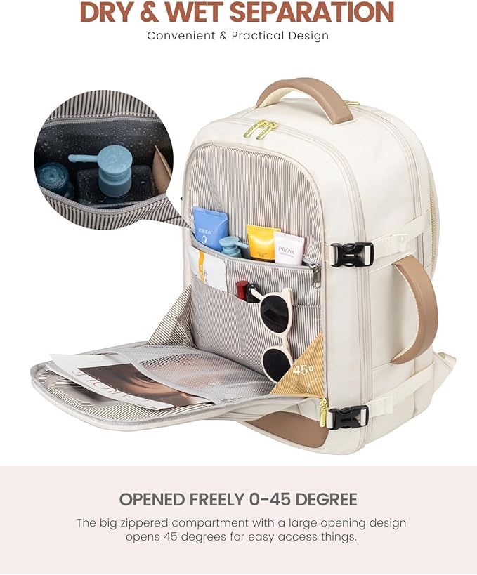 LOVEVOOK 40L Travel Backpack for Women Flight Approved, Carry on Backpack for - Image 5