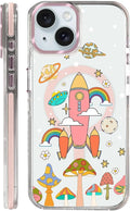 Case for iPhone 15, Spaceship Mushroom Phone Case Design，for Women Girls by Toulas