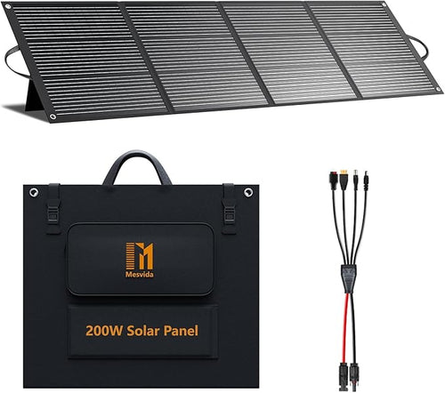 200 Watt Solar Panel IP68 Waterproof ETFE Coating Portable 24V MC4 Output by Mesuvida