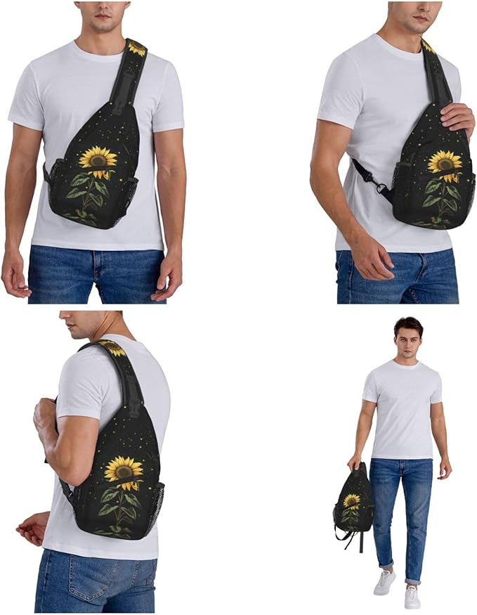 FyLybois Sunflower Sling Bag for Women Lightweight Crossbody Backpack Casual - Image 7