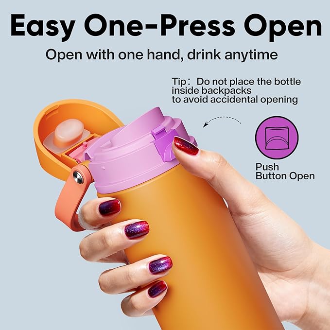 Insulated Water Bottle with Straw - Image 5