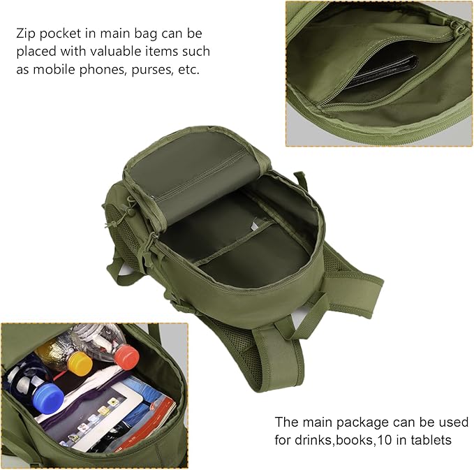 ArcEnCiel 10L/20L Mini X-Small Tactical Backpack MOLLE Daypack Gear Pack - Image 5