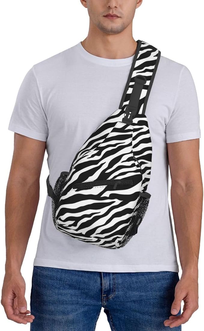 Animal Zebra Print Sling Bag For Women Men Fashion Backpack Crossbody Shoulder - Image 7