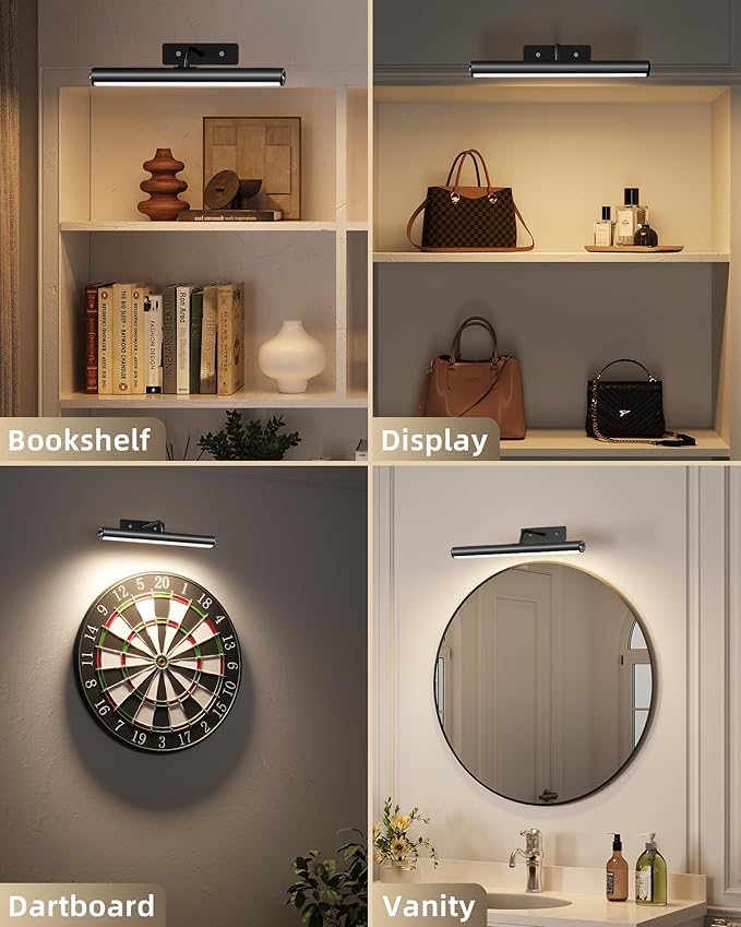 EZVALO 16in Picture Lights for Wall, Rechargeable 6000mAh Cordless Art Lights - Image 7
