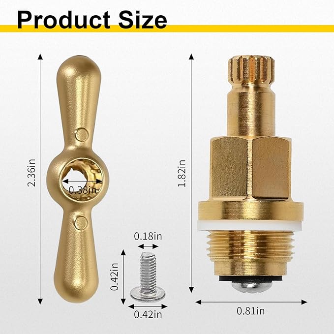 PK1100 Brass Faucet Stem & Bonnet Replacement Kit - Image 2
