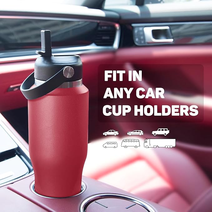 ABOTOCUP 32oz Insulated Water Bottle Keep Cold 24h&Hot 12h, Double Wall Vacuum - Image 2