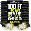 100ft Outdoor/Indoor Extension Cord 16/3 Gauge Heavy Duty 3 Prong SJTW by LifeSupplyUSA