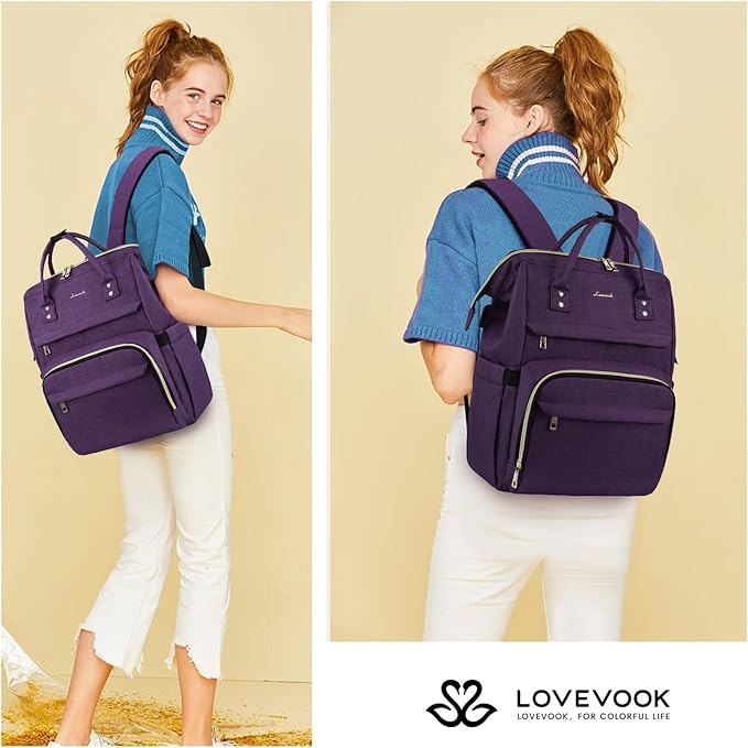LOVEVOOK Laptop Backpack for Women, 18 Inch Professional Womens Travel Backpack - Image 6