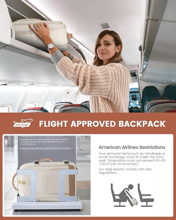 LOVEVOOK 40L Travel Backpack for Women Flight Approved, Carry on Backpack for - Image 7