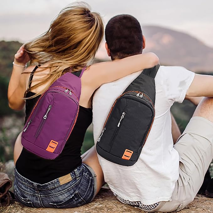 Peicees Small Sling Backpack Waterproof Unisex Shoulder Bag Chest Crossbody - Image 9