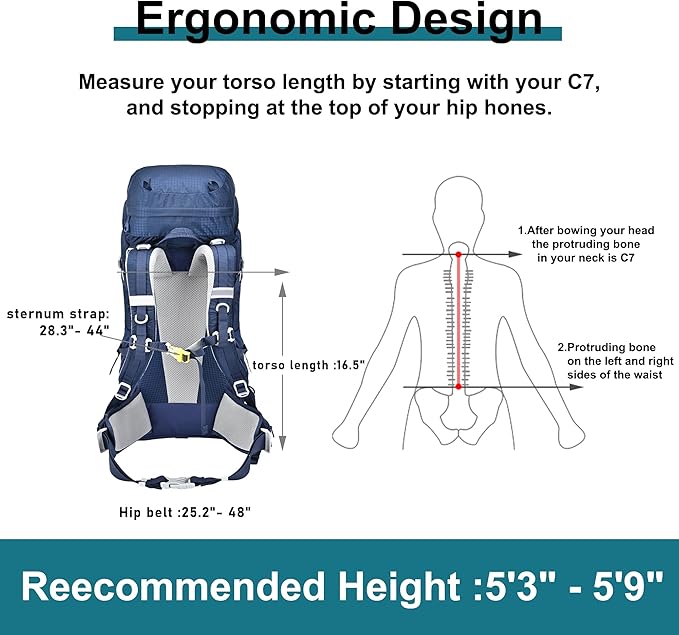 N NEVO RHINO 40L Internal Frame Hiking Backpack - Image 7