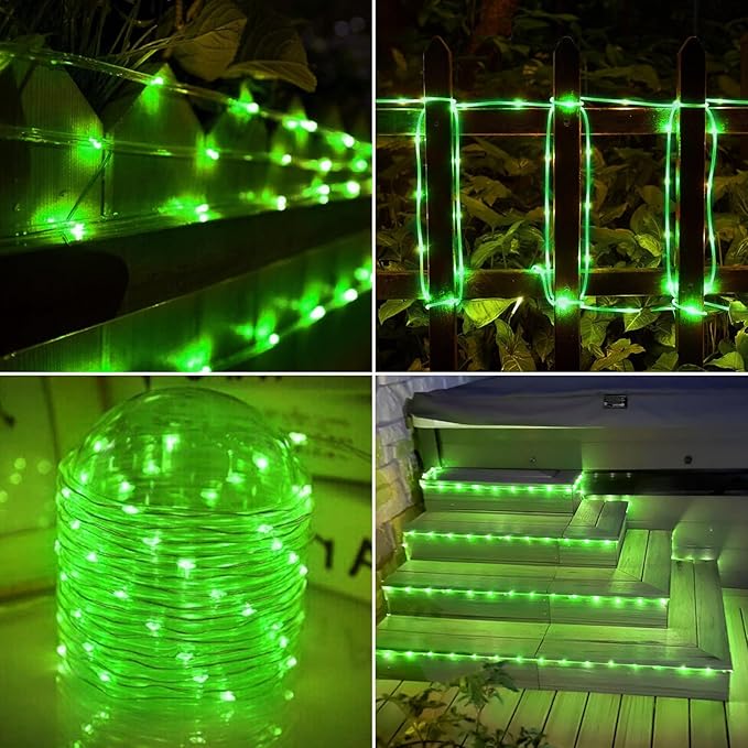 Solar Rope Lights, 2 Packs Total 132ft 400LEDSolar String Lights, 8 Modes - Image 7