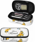 Bee Pencil Case Cute Bee Kind Yellow Flower Bunches Pencil Bag Pen Markers by Unknown