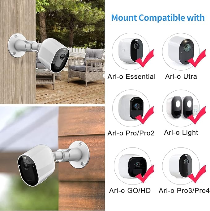 Security Camera Universal Mounting Bracket, Adjustable Indoor/Outdoor Security - Image 2