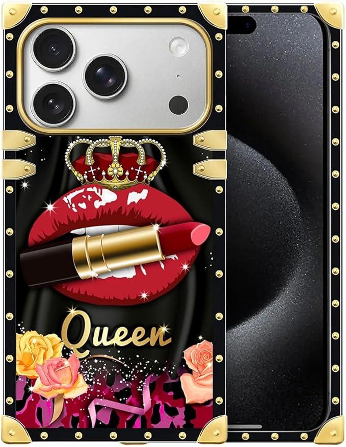 for iPhone 17 Pro Max Case Luxury Golden Decoration by Unknown