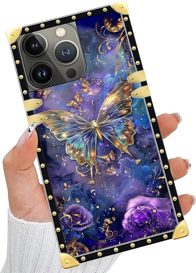 Compatible with iPhone 15 Pro Max Case, Glistening Golden Butterfly Vibrant - Image 5