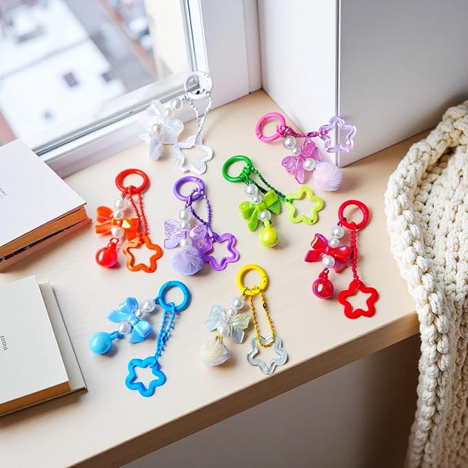 Carabiner Clip 48Pcs Green Metal Key Ring Clip Circle Keychain Rings Bulk - Image 6