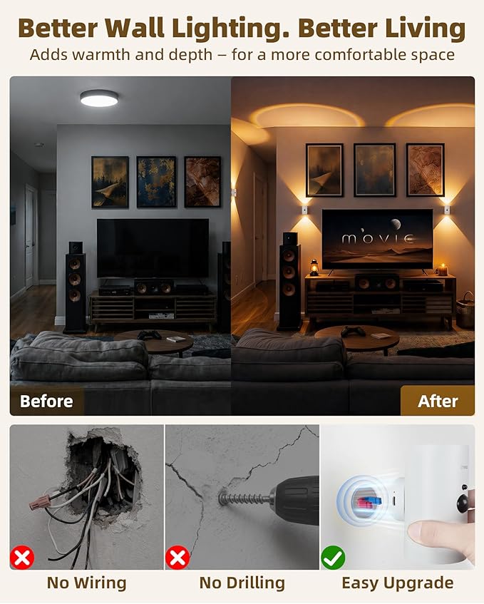 EZVALO Battery Operated Wall Sconce - Image 2