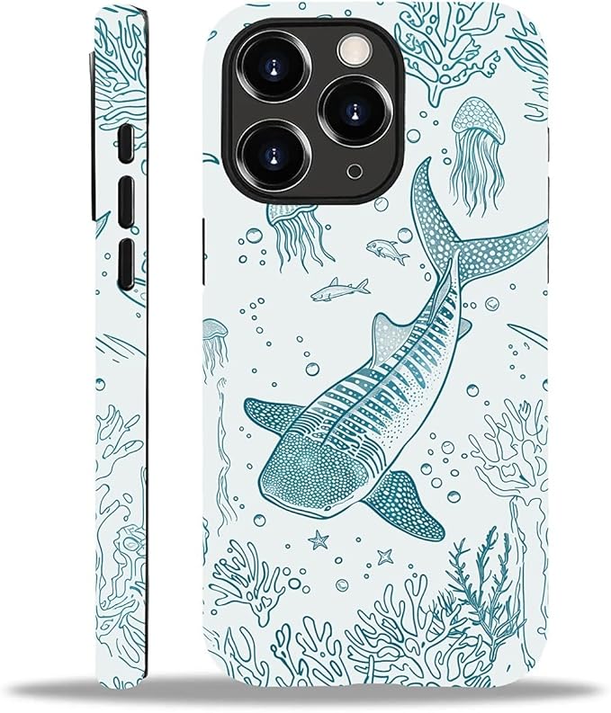 for iPhone 15 Pro Case, HH2 Ocean Whale Shark Hybrid 2 Layer Hard Shell by Unknown