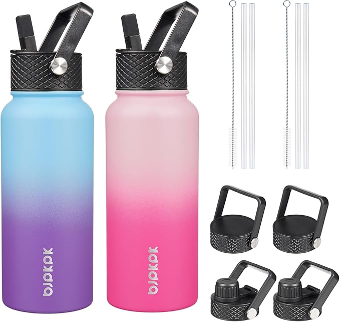 BJPKPK 2 Pack Insulated Water Bottles by BJPKPK