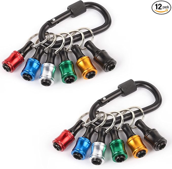 Katerk 6pcs 1/4 inch Hex Shank Aluminum Alloy Screwdriver Bits Holder 2 Sets by Katerk