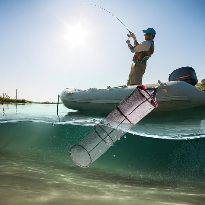 Fish Basket – 25x30cm/25x60cm/25x90cm Nylon, Portable Net Pen, Live Catch - Image 8