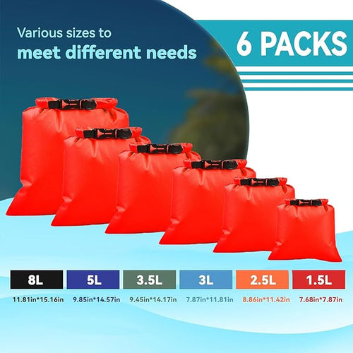 6PCS Dry Bags Waterproof, Lightweight Dry Bags - Image 2