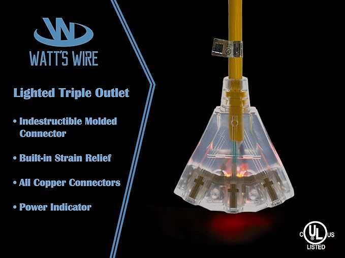 25 ft Outdoor Extension Cord Waterproof - Image 4