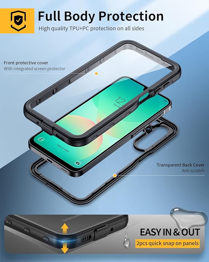 Lanhiem for Samsung Galaxy A26 Phone Case, IP68 Waterproof Dustproof, Built-in - Image 4