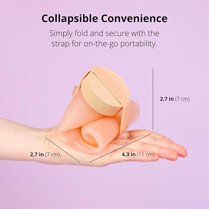 BLUE GINKGO Collapsible Water Bottle – Lightweight, Foldable Silicone Bottles - Image 3