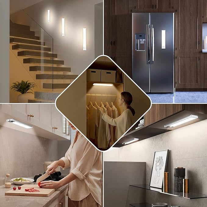 Under Cabinet Lighting, Wireless Dimmable Magnetic Under Counter Closet Night - Image 7