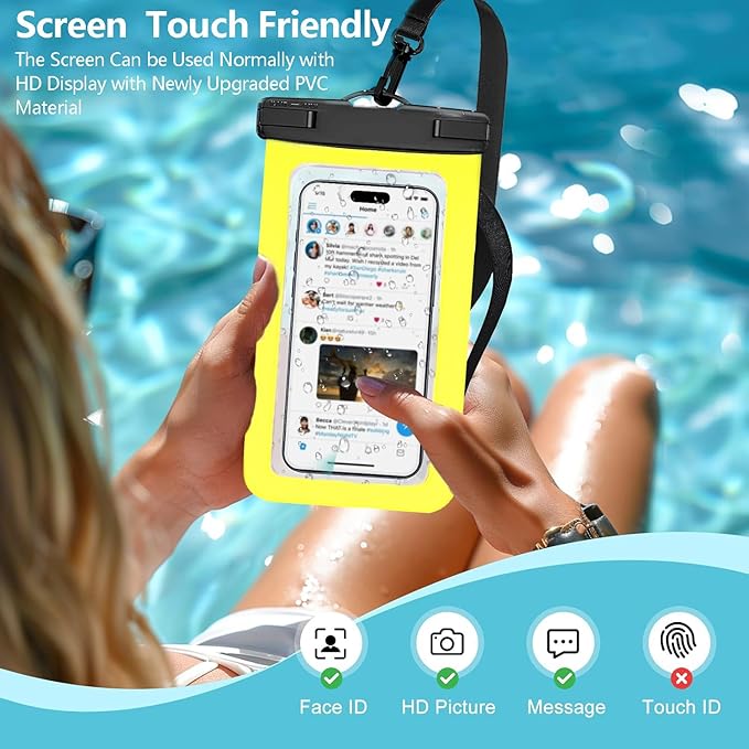 6 Pack Waterproof Phone Pouch IPX8 Universal Waterproof Case Dry Bag Phone - Image 5