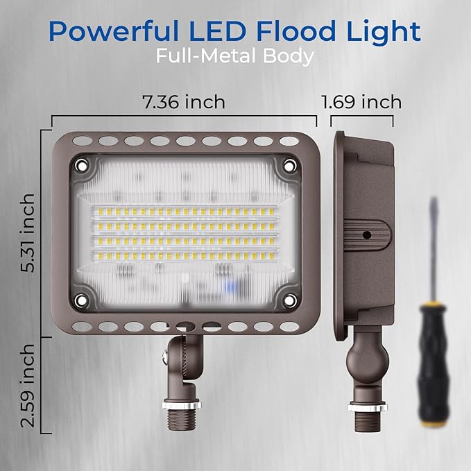 CINOTON 65W LED Flood Lights Outdoor, IP65 Waterproof Exterior Security Wall - Image 4