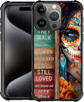 for iPhone 16 Pro Max Case, Sugar Skull Day of Death Halloween Pattern Graphic by FKBRCL4U