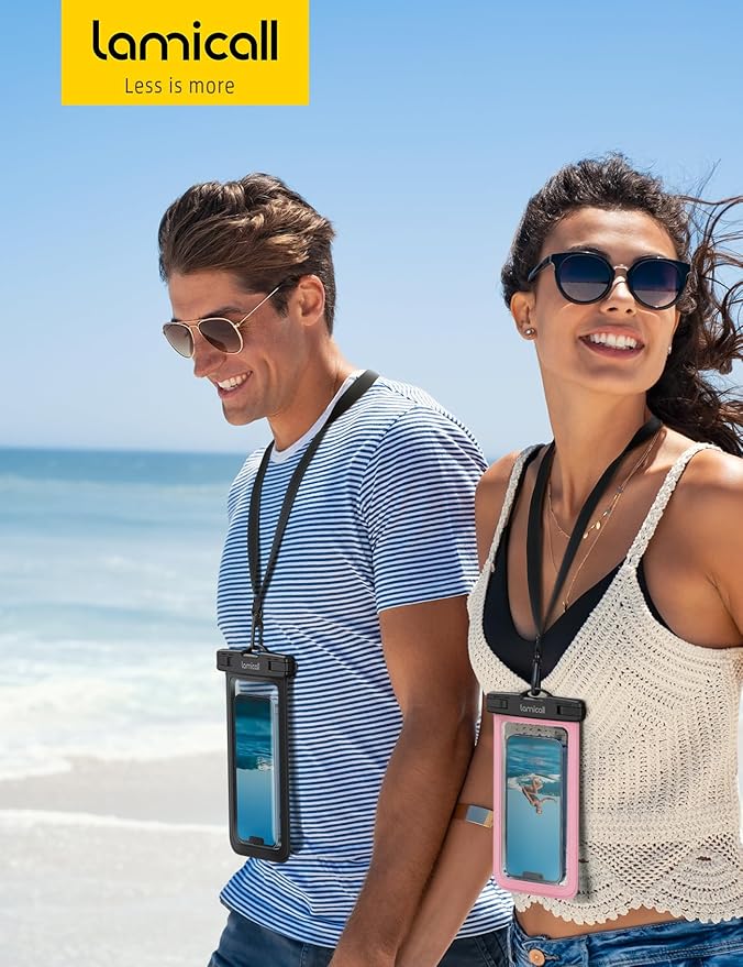 Lamicall 2Packs Waterproof Beach Bags, Vacation Essentials - Image 3