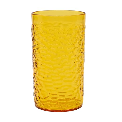 G.E.T. 3316-Y-EC Heavy-Duty Shatterproof Plastic Pebbled Tumbler, 16 Ounce by Unknown