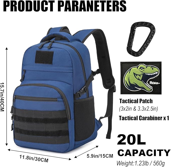 Kids Tactical Backpack Army Molle Bookbag Military Boys Backpack - Image 2