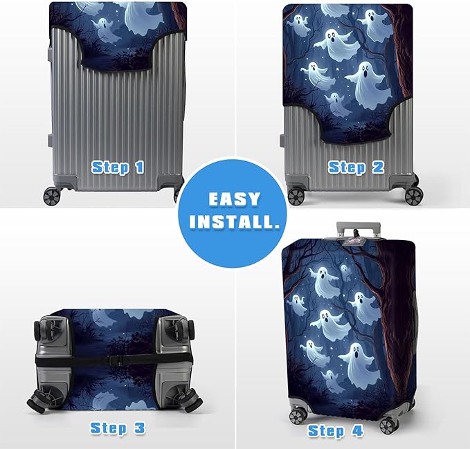 Luggage Cover Protector for 26-28 Inch Suitcases, TSA Approved Elastic Travel - Image 6