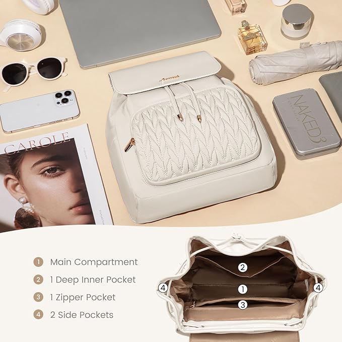 LOVEVOOK Mini Backpack for Women, Small Backpack Purse for Travel Work Cute - Image 3