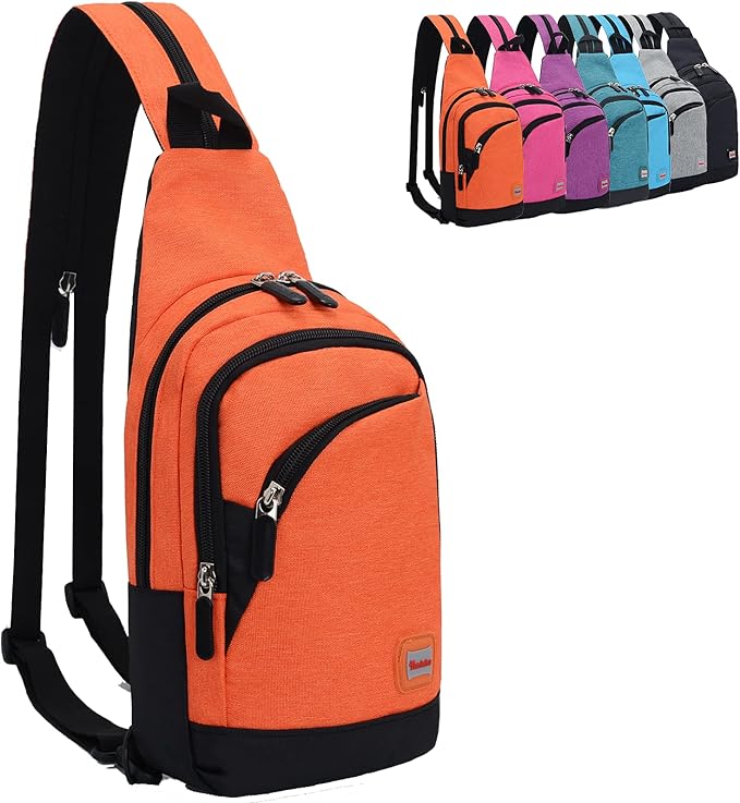 Peicees Small Sling Bag for Women Mens Convertible Crossbody Backpack Shoulder by Peicees