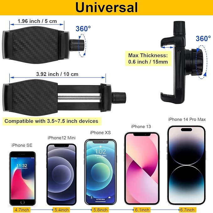 Mippko Wall Mount Phone Holder for Truck/Car/Boat/Wall/Desk, Compatible - Image 8