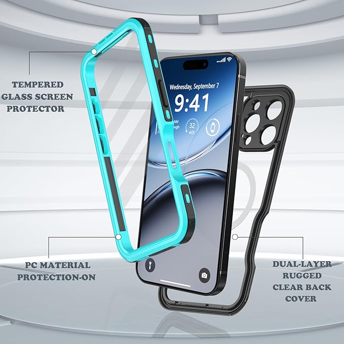 for iPhone 16 Pro Max Case Waterproof, Full-Body Hard Case Built-in - Image 5
